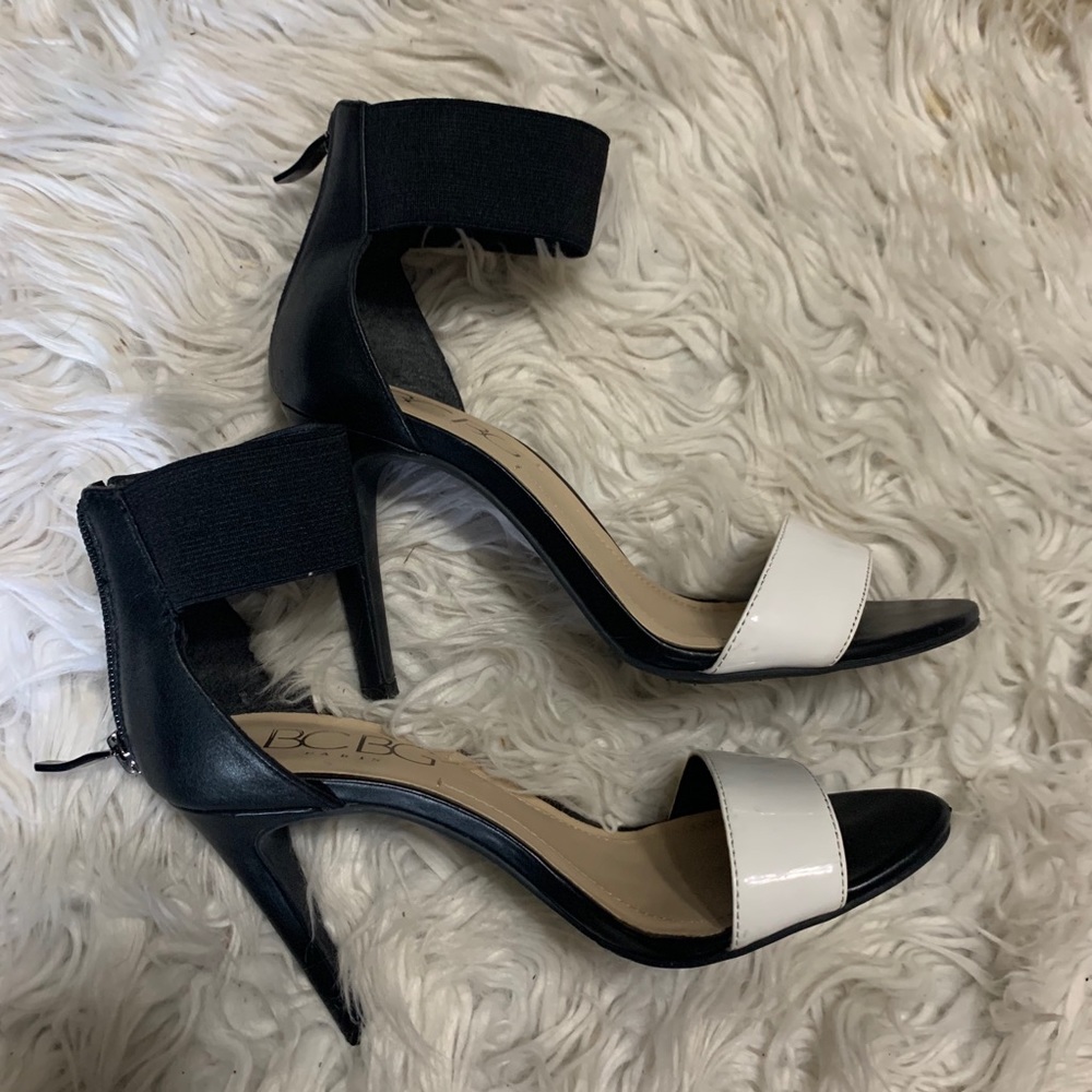 Women’s BCBG black and white heels